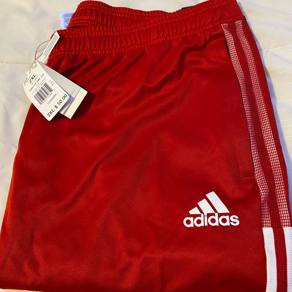 Adidas Mens Red Track Pants
